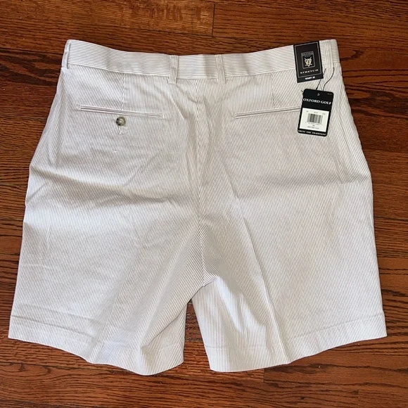 Oxford golf striped stretch shorts 36 size - Picture 3 of 8